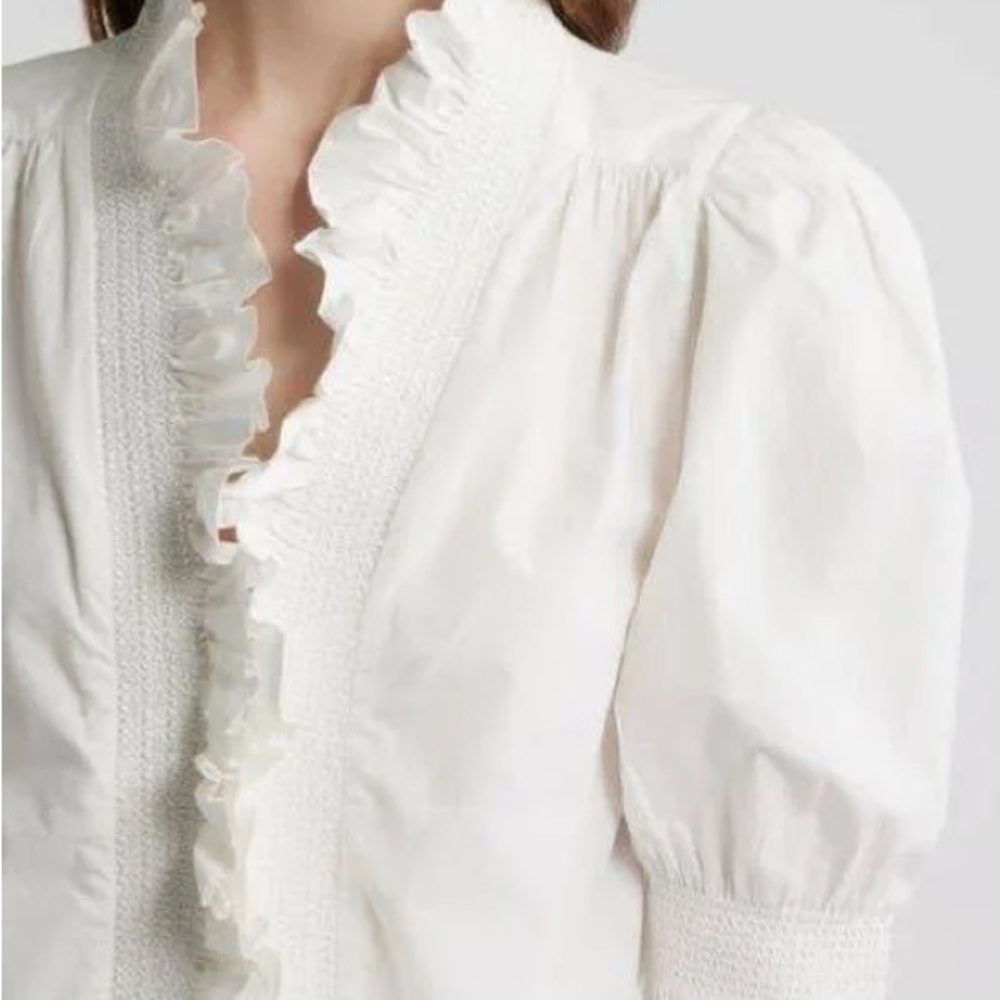 Love the Label Zuri Green Ruffled Blouse - Picture 6 of 6